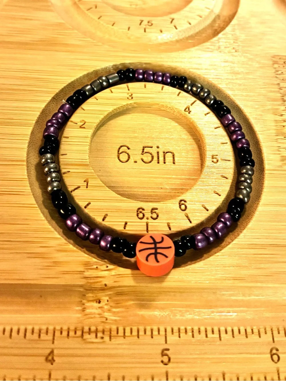 Kings Basketball Beaded Bracelet Set